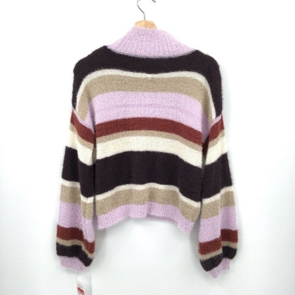 Ten Sixty Sherman Striped Color Sweater Purple size Large - Picture 4 of 6